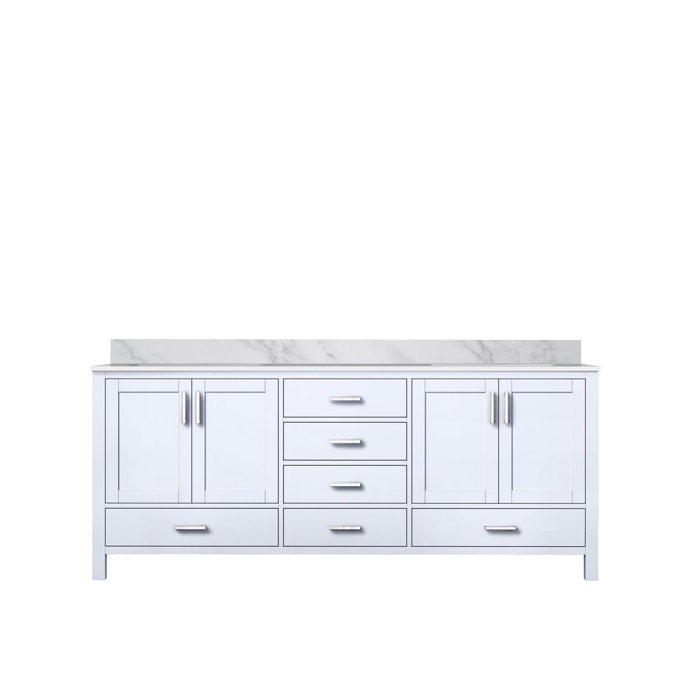 Jacques 80 in. W x 22 in. D White Double Bath Vanity