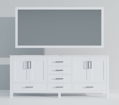 Jacques 80 in. W x 22 in. D White Double Bath Vanity