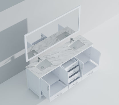 Jacques 80 in. W x 22 in. D White Double Bath Vanity