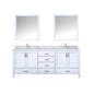 Jacques 80 in. W x 22 in. D White Double Bath Vanity