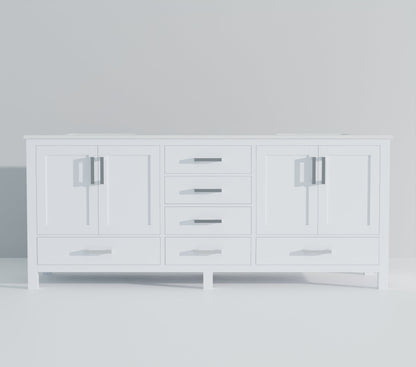 Jacques 80 in. W x 22 in. D White Double Bath Vanity