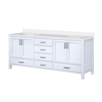 Jacques 80 in. W x 22 in. D White Double Bath Vanity