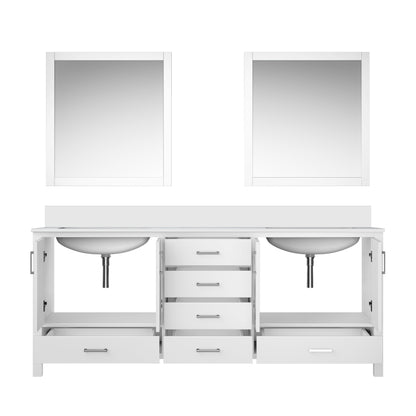Jacques 80 in. W x 22 in. D White Double Bath Vanity