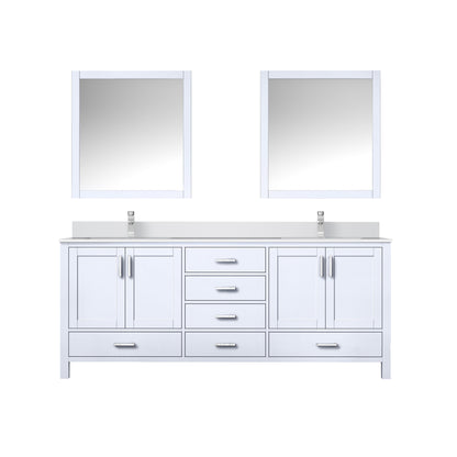 Jacques 80 in. W x 22 in. D White Double Bath Vanity