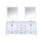 Jacques 80 in. W x 22 in. D White Double Bath Vanity