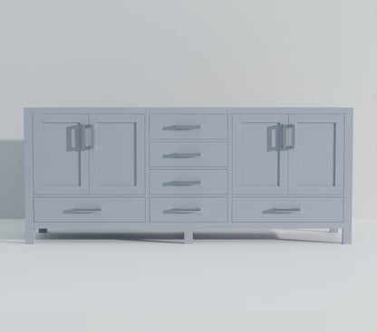 Jacques 80 in. W x 22 in. D Dark Grey Double Bath Vanity