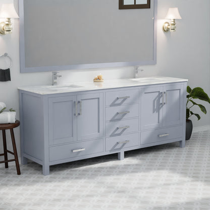 Jacques 80 in. W x 22 in. D Dark Grey Double Bath Vanity