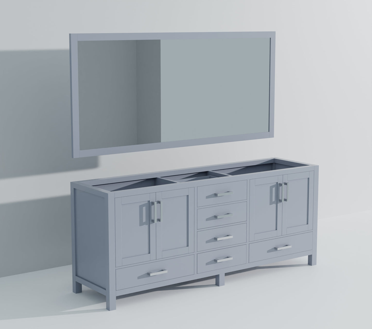 Jacques 80 in. W x 22 in. D Dark Grey Double Bath Vanity