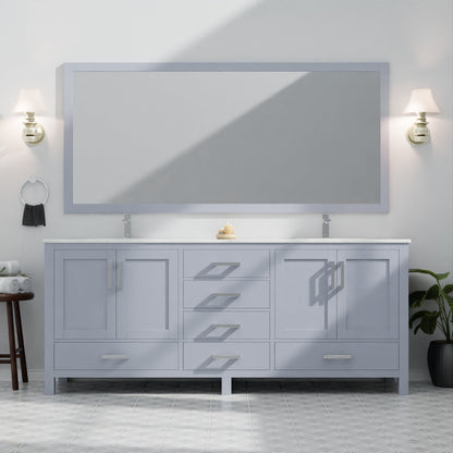 Jacques 80 in. W x 22 in. D Dark Grey Double Bath Vanity