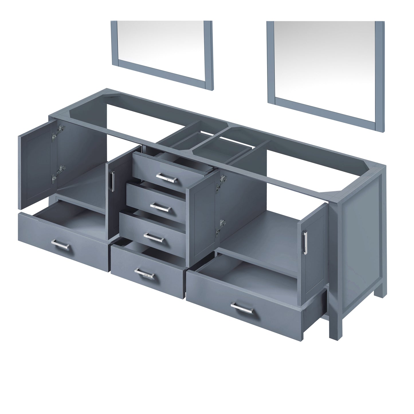 Jacques 80 in. W x 22 in. D Dark Grey Double Bath Vanity