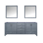 Jacques 80 in. W x 22 in. D Dark Grey Double Bath Vanity