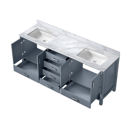Jacques 80 in. W x 22 in. D Dark Grey Double Bath Vanity
