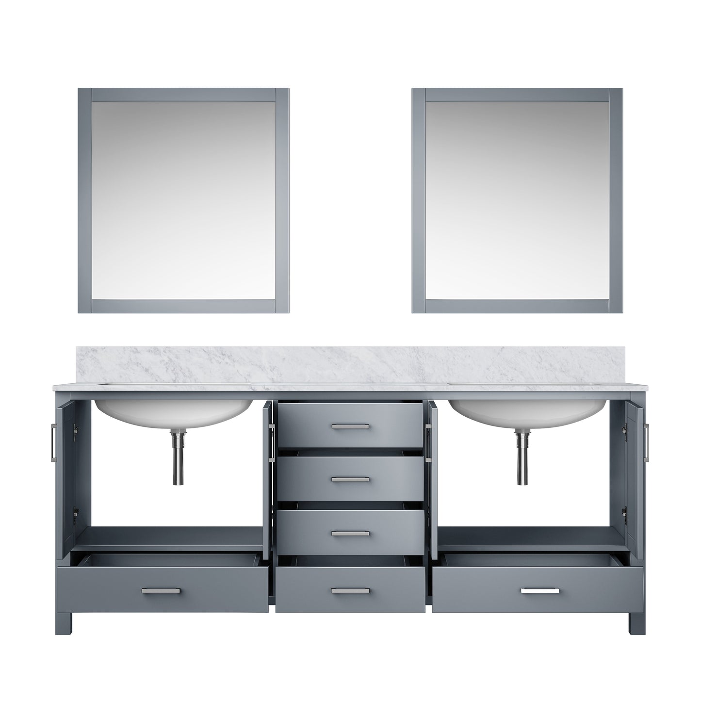 Jacques 80 in. W x 22 in. D Dark Grey Double Bath Vanity