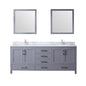 Jacques 80 in. W x 22 in. D Dark Grey Double Bath Vanity