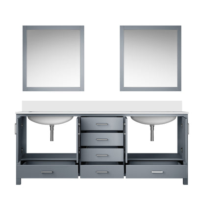 Jacques 80 in. W x 22 in. D Dark Grey Double Bath Vanity