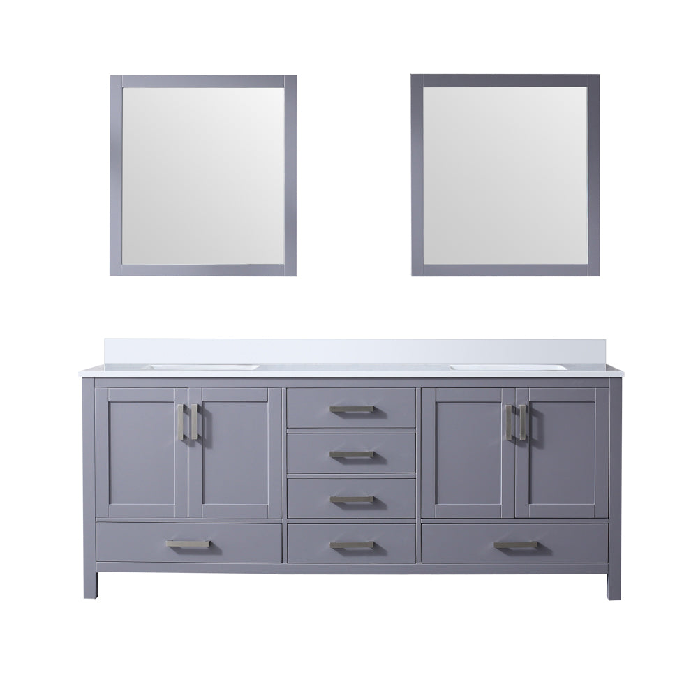 Jacques 80 in. W x 22 in. D Dark Grey Double Bath Vanity