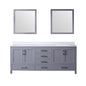 Jacques 80 in. W x 22 in. D Dark Grey Double Bath Vanity