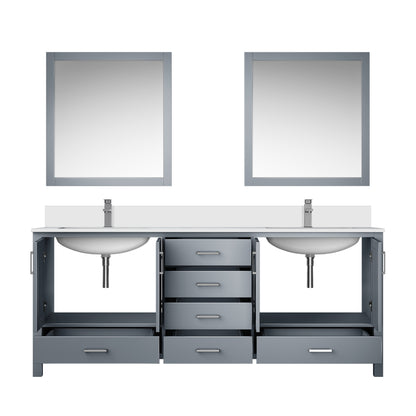 Jacques 80 in. W x 22 in. D Dark Grey Double Bath Vanity