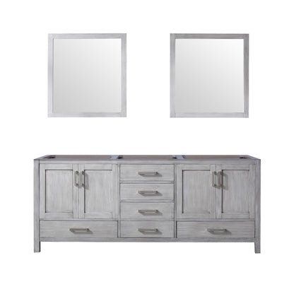 Jacques 80 in. W x 22 in. D Distressed Grey Double Bath Vanity