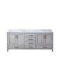 Jacques 80 in. W x 22 in. D Distressed Grey Double Bath Vanity