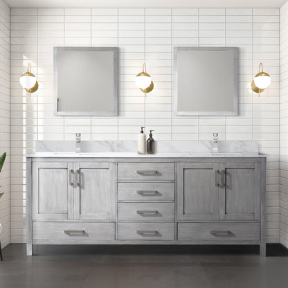 Jacques 80 in. W x 22 in. D Distressed Grey Double Bath Vanity