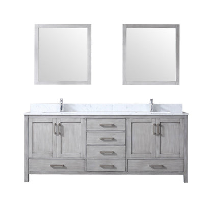 Jacques 80 in. W x 22 in. D Distressed Grey Double Bath Vanity