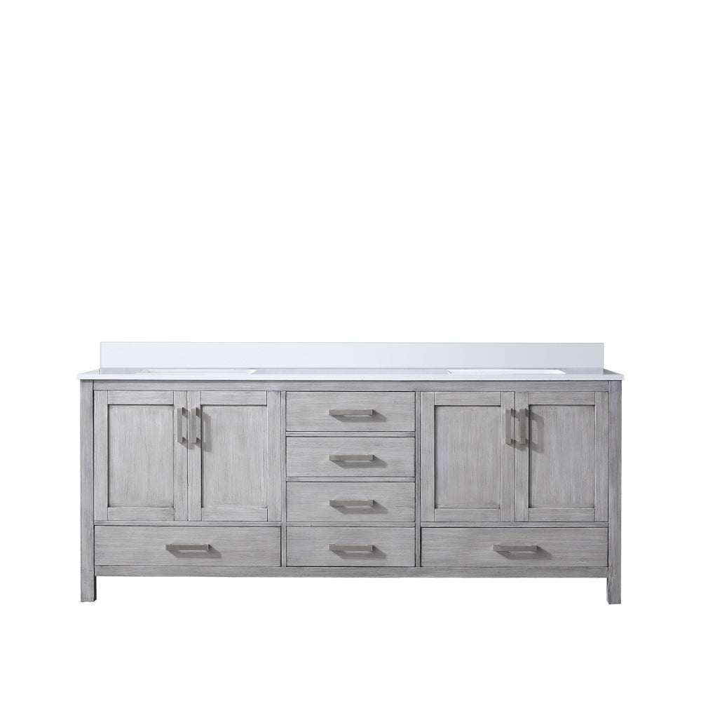 Jacques 80 in. W x 22 in. D Distressed Grey Double Bath Vanity