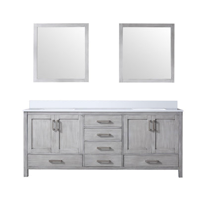Jacques 80 in. W x 22 in. D Distressed Grey Double Bath Vanity