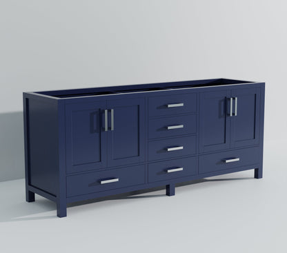 Jacques 80 in. W x 22 in. D Navy Blue Double Bath Vanity