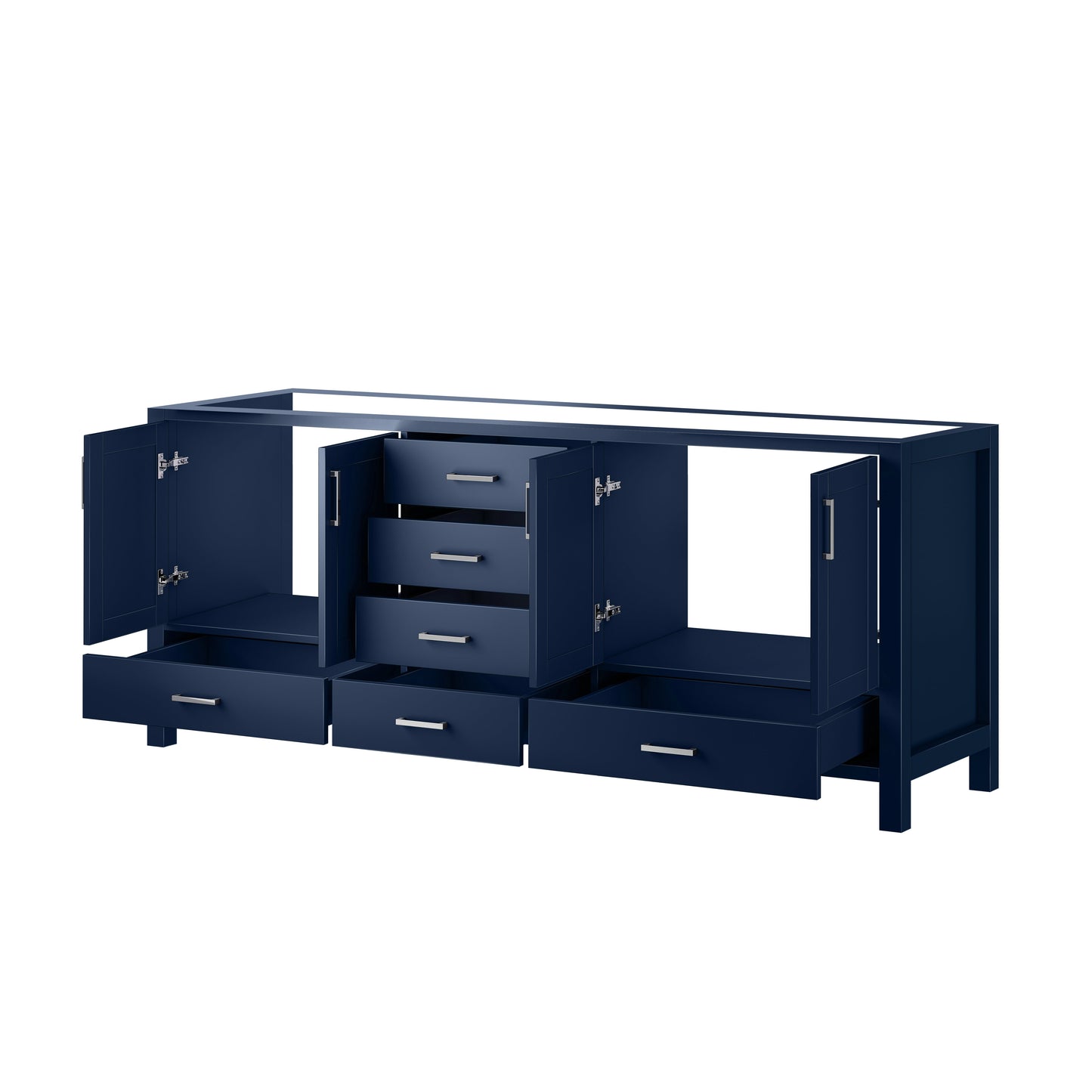Jacques 80 in. W x 22 in. D Navy Blue Double Bath Vanity