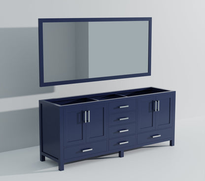 Jacques 80 in. W x 22 in. D Navy Blue Double Bath Vanity