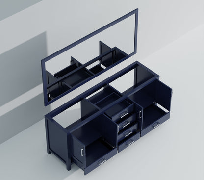 Jacques 80 in. W x 22 in. D Navy Blue Double Bath Vanity