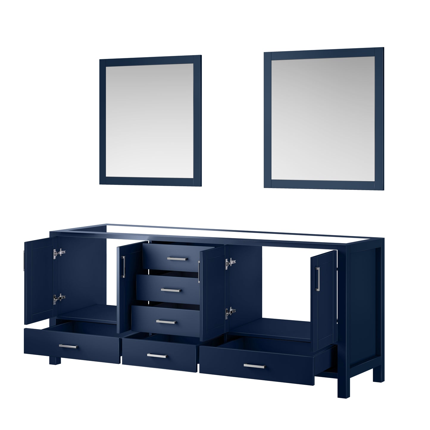 Jacques 80 in. W x 22 in. D Navy Blue Double Bath Vanity