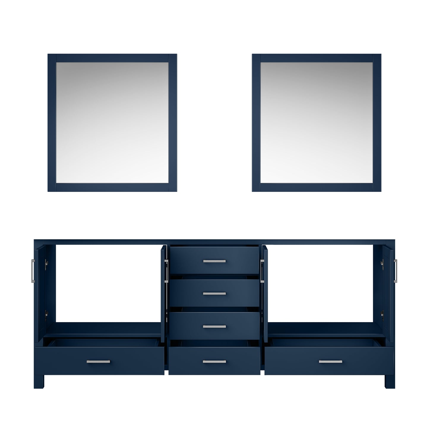 Jacques 80 in. W x 22 in. D Navy Blue Double Bath Vanity
