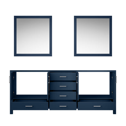 Jacques 80 in. W x 22 in. D Navy Blue Double Bath Vanity