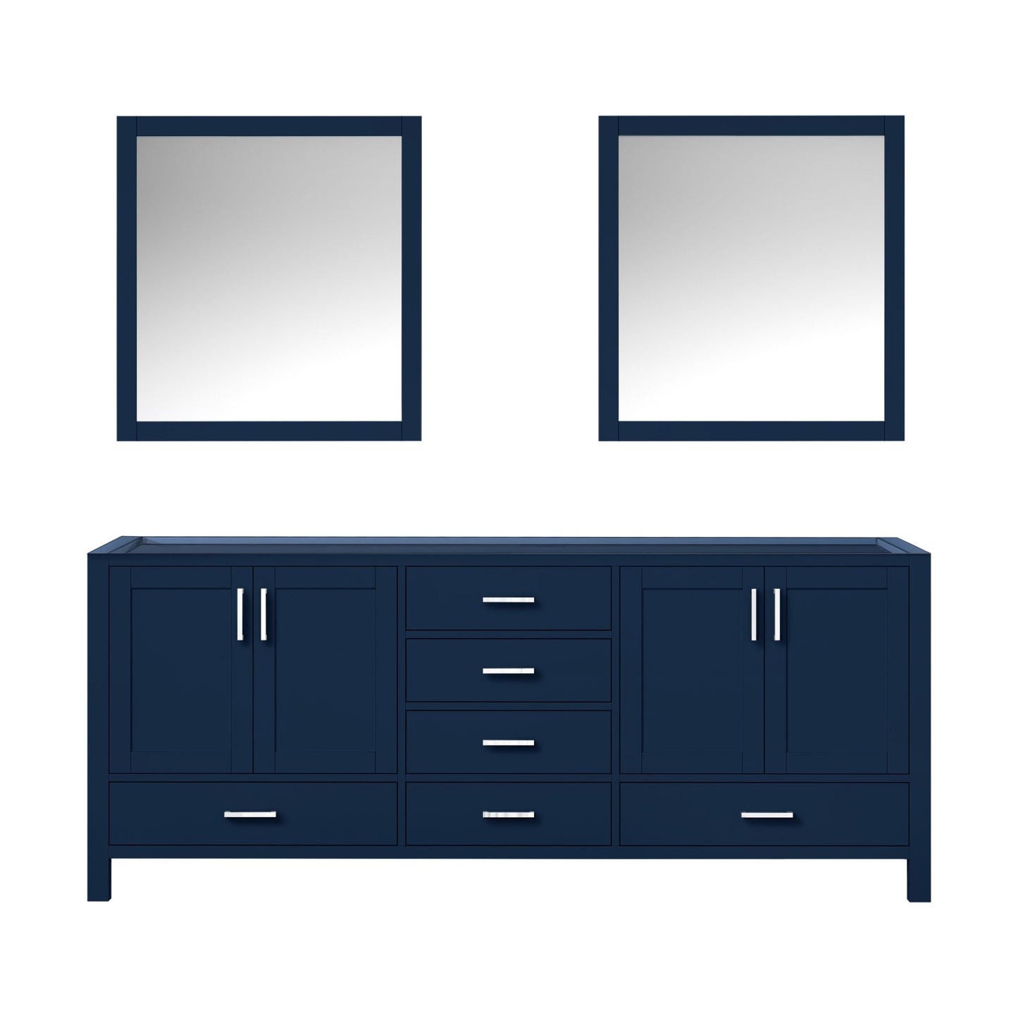 Jacques 80 in. W x 22 in. D Navy Blue Double Bath Vanity
