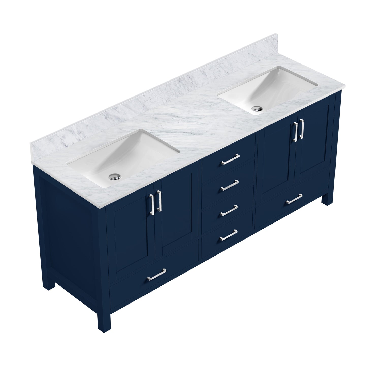 Jacques 80 in. W x 22 in. D Navy Blue Double Bath Vanity