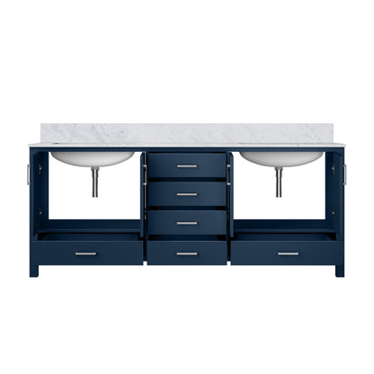 Jacques 80 in. W x 22 in. D Navy Blue Double Bath Vanity
