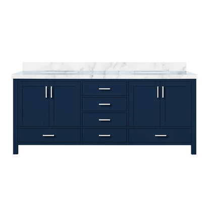 Jacques 80 in. W x 22 in. D Navy Blue Double Bath Vanity