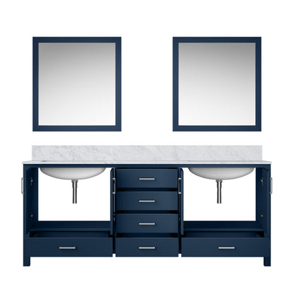 Jacques 80 in. W x 22 in. D Navy Blue Double Bath Vanity