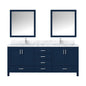 Jacques 80 in. W x 22 in. D Navy Blue Double Bath Vanity