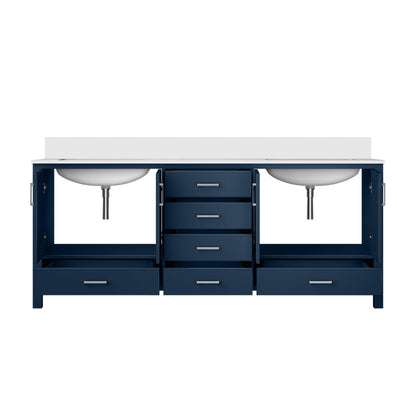 Jacques 80 in. W x 22 in. D Navy Blue Double Bath Vanity