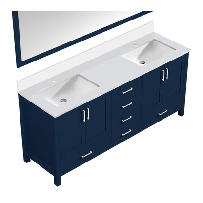 Jacques 80 in. W x 22 in. D Navy Blue Double Bath Vanity