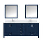 Jacques 80 in. W x 22 in. D Navy Blue Double Bath Vanity