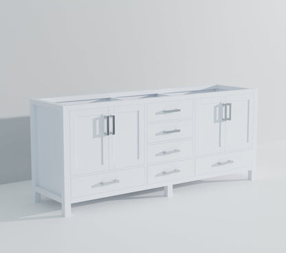 Jacques 84 in. W x 22 in. D White Double Bath Vanity