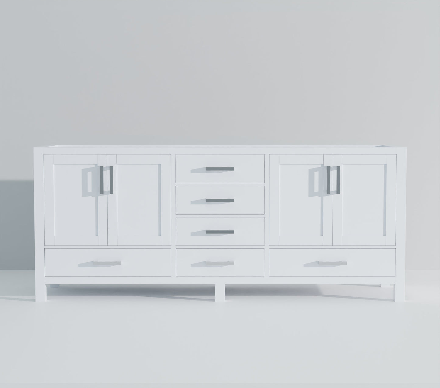 Jacques 84 in. W x 22 in. D White Double Bath Vanity