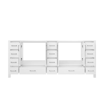 Jacques 84 in. W x 22 in. D White Double Bath Vanity