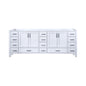 Jacques 84 in. W x 22 in. D White Double Bath Vanity