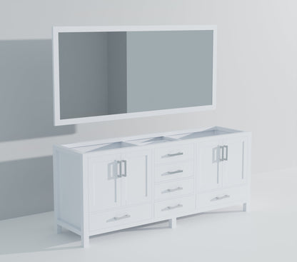Jacques 84 in. W x 22 in. D White Double Bath Vanity