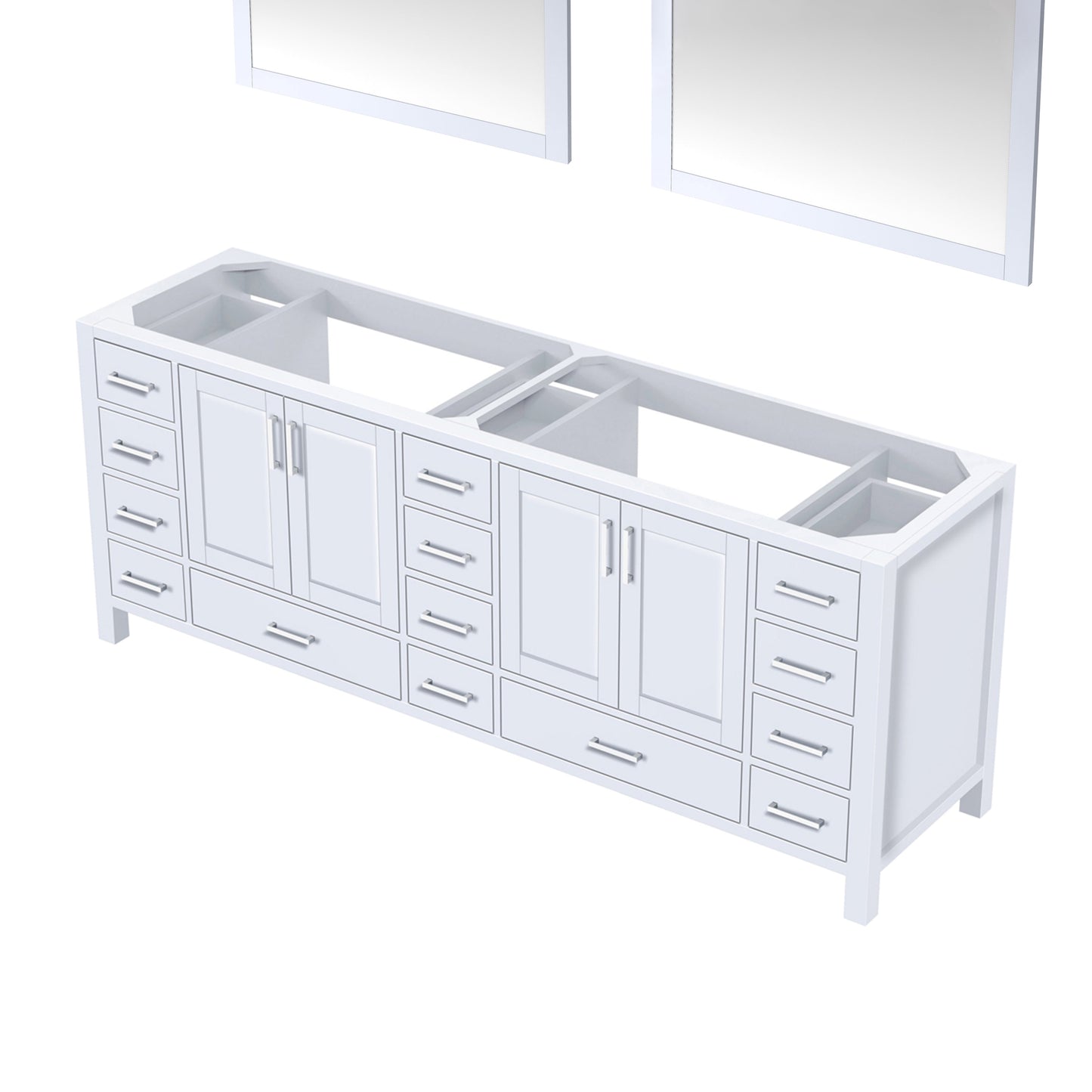 Jacques 84 in. W x 22 in. D White Double Bath Vanity